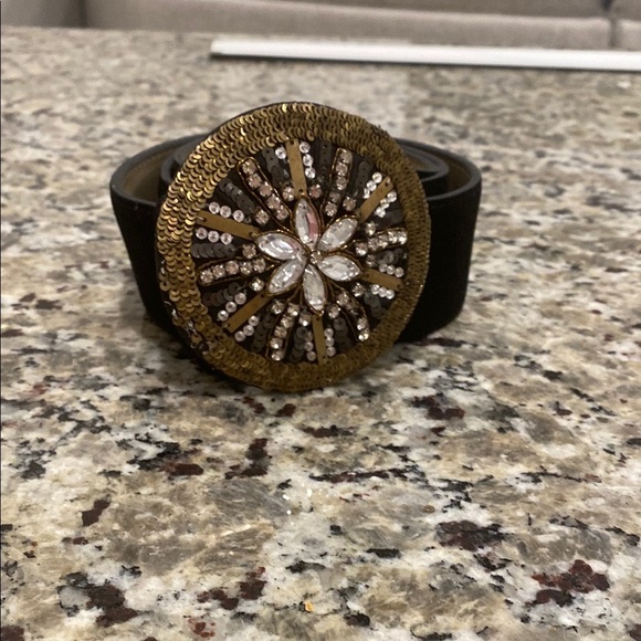 Y2K FP Anthropologie tribal-style belt with a concho buckle - Picture 1 of 11